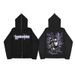 2023 Street Punk Style Harajuku Y2k Gothic Hoodie Long Zipper Sweatshirt_viptrois.com