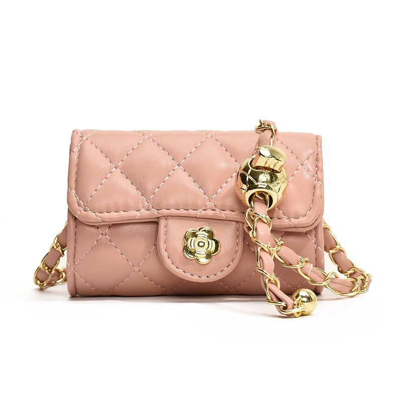 Women's Crossbody Bags One-shoulder Bag With Diamond-shaped Embroidered Thread And Golden Ball Mini Casual Commuting_viptrois.com