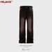 Men's Women's Straight Pants Unisex Same Style Washed, Distressed Yellow Dyed Multi-Size High Street Style Jeans Trendy_viptrois.com
