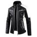 Men's Clothing Men's Faux Leather Jacket With Fleece Lining, Retro Biker PU Coat For Winter, Slim Fit Stand Collar Zipper Jacket (Yellow, Red, Brown)_viptrois.com