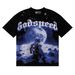 Men's Clothing 2025 New American Trend Space Astronaut Earth Print High Quality Double Yarn Cotton Short Sleeve T Shirt For Men And Women_viptrois.com