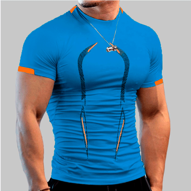 Men's T Shirt Fitness Training Breathable Short Sleeved European Size Quick Drying Clothing Sports Fashion T Shirt Factory Delivery_viptrois.com
