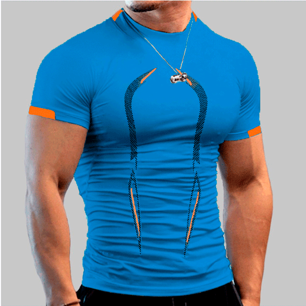 Men's T Shirt Fitness Training Breathable Short Sleeved European Size Quick Drying Clothing Sports Fashion T Shirt Factory Delivery_viptrois.com