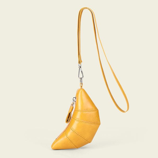 Mini Bag Hanging Neck Mini Coin Purse Cute Croissant Design Niche Mini Concave Shape Crossbody Lipstick Earphone Small Bag_viptrois.com