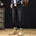 Factory Direct Supply Autumn And Winter New Elastic Waist Sports Harlan Pants Men's High-quality Heavy Industry Large-size Denim Trousers Men's_viptrois.com