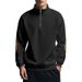 The New Spring And Autumn High-neck Half-lapel Zipper Hoodie Is Fashionable, Simple And Retro For Men Going Out_viptrois.com