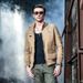 Men's Military-Inspired Casual Jacket – Lightweight Cotton Field Coat With Wrinkle-Resistant Finish (Khaki, Olive, Black) | Relaxed Fit_viptrois.com