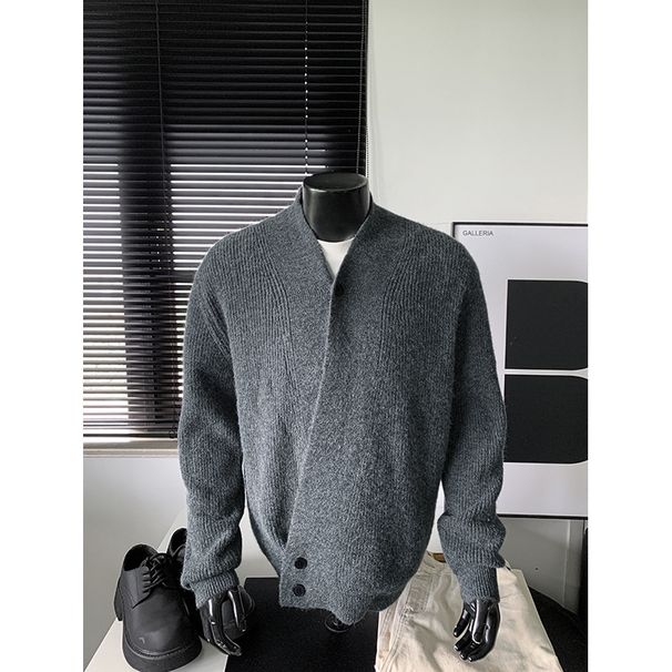 Winter Trend 650g High Weight Irregular Button Plus Size Knitted Cardigan Versatile Trendy Korean Style Sweater For_viptrois.com