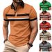 Male Golf Stripe Polo Men's Casual Short-Sleeved Polo Shirt Solid Color Lapel Fashion New Business Sports Breathable T-Shirt Top_viptrois.com