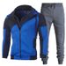 Men's Clothing Autumn And Winter Sports Splicing Men's Casual Long Sleeved Trousers Two Piece Suit 2024 Hooded Sports Popular Men's Suit_viptrois.com