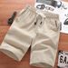 Men's Clothing Breathable 5 Point Pants Men's Summer Shorts Men's Thin Loose Large Size Casual Sports Pants Mid Length Pants Breeches Trendy Men's_viptrois.com