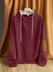 Monochrome Man- European And American Men's Casual Pullover Jacquard Solid Color Hooded Embroidered Thickened_viptrois.com