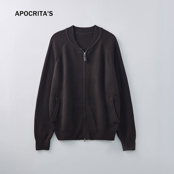 Nordmann APO Clothing|Cross-Border Men's Sweater Autumn Winter High-End Loose Raglan Wool Long Sleeve Knitted Cardigan Jacket_viptrois.com