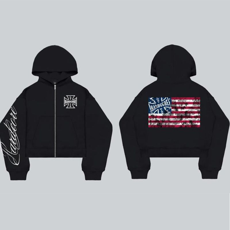 "Unisex Retro Zip Hoodie – Oversized Streetwear Sweatshirt With Drop-Shoulder (Black/Grey) | S-XL Unisex Vintage-Inspired Outerwear"_viptrois.com