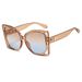 Men's Sunglasses Women's Sunglasses Anti Ultraviolet Sunshade Glasses Fashionable Hollow Square Large Frame_viptrois.com