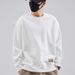Pulse Shanggu Clothing 2025 Spring New Solid Color Pattern T-Shirt Men's Long Sleeve Versatile Crew Neck Sweatshirt Men_viptrois.com