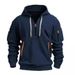 Cross-border Spring Autumn Hoodie With Zipper And Multiple Pockets Pullover Men's Sports Casual Jacket_viptrois.com