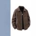 American Retro Lapel Leather Jacket Men's Spring And Autumn New Loose Casual Ruffian Handsome Design Couple Tooling Jacket_viptrois.com