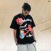 American Style Trendy Brand Design Printed T-Shirt 2025 New Loose Casual Short Sleeve Men's Summer_viptrois.com