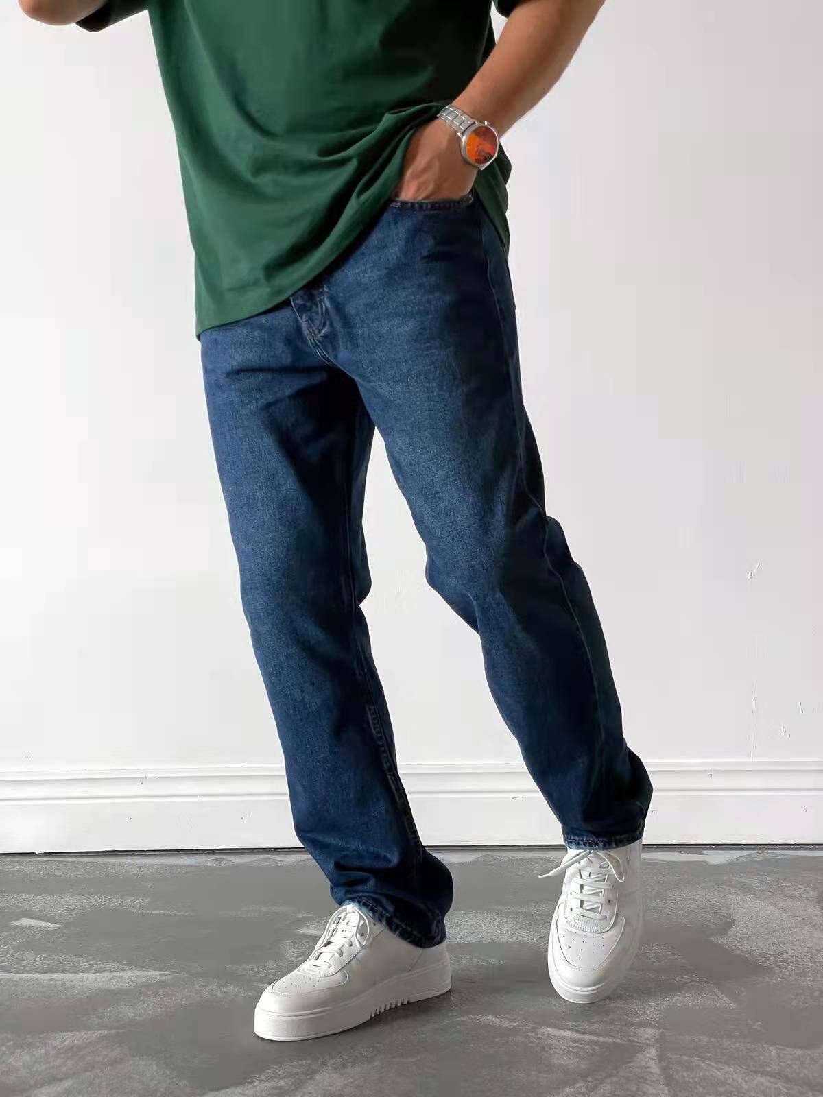 High-End European, American, And Southeast Asian Men's Classic Straight-Leg Jeans Simple Four-Color_viptrois.com