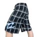 Men's Quick-Drying Loose Large Size Beach Pants Seaside Vacation Grid Five-Point Shorts_viptrois.com