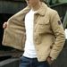 New Winter Men's Cotton-padded Jacket Piled And Thickened Green Middle-aged Casual Cotton-padded Clothes_viptrois.com