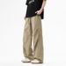 Men's Summer Casual Pants Pleated Work Pants Loose Wide Leg Trousers_viptrois.com