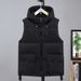 Men's Clothing Men's Sleeveless Fleece Vest - Warm Quilted Cotton Padded Vest For Autumn & Winter, Casual Layering Piece (Beige, Black)_viptrois.com