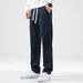 Men's Clothing Wide Leg Pants Spring And Autumn New Loose Large Size Student All Match Straight Pants Sports Casual Trousers_viptrois.com