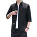 Men's Long Sleeved Shirt, Spring And Autumn Style Business Casual Shirt, Workwear, Seven Quarter Sleeved Jacket, Men's Versatile_viptrois.com