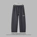 Men's Clothing Men's Casual Trousers With Pleats, Tailored Cut, Versatile Straight Leg, Loose Fit, Sporty Drape, Hello Letter Sweatpants_viptrois.com