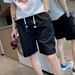 Men's Summer Jogger Shorts 5-Inch Inseam Breathable Loose Fit Casual Athletic Shorts With Jacquard Pattern_viptrois.com