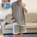 Men's Clothing Sports Suit Short-Sleeved Wear Thin Loose Casual Teenagers Shorts_viptrois.com