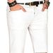 Men's White Denim Shorts Simple Stylish Business-Like Summer Wear_viptrois.com