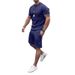 Men's Clothing Men's Casual Sports Short Sleeved Shorts Street Sports Round Neck Suit Multi Color_viptrois.com