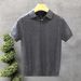 Men's Textured Knit Polo Shirt – Short Sleeve Casual Top With Contrast Collar (M-3XL, White/Black/Grey/Brown, Slim & Relaxed Fit)_viptrois.com