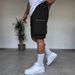 Men's Clothing Shorts Beach Casual Pants Large Loose Solid Color Drawstring Shorts_viptrois.com