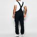 Men's Clothing Fashion Men's Strappy Denim Rompers Ripped Jeans Trousers_viptrois.com
