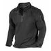 Spring And Autumn European And American Men's T-shirt Outdoor Zippered Pocket Long-sleeved Sweatshirt_viptrois.com