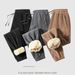 Men's Winter Fleece Jogger Pants With Embroidery - High Elasticity, Loose Fit, Plus Size (L-8XL) For Casual & Sports_viptrois.com