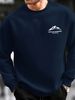 Men's Loose Casual Fashionable Mountain And Letter Pattern Printed Round Neck Long Sleeved Sportswear For Autumn And Winter_viptrois.com