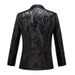 Men's Clothing Fashionable Black Satin Sequin Slim Fit Green Fruit Collar Suit Jacket Host Singer Annual Meeting Performance Clothing Single Suit_viptrois.com