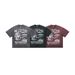 T-shirt Lawfoo Red Washed American Style Trendy Brand With Large Print_viptrois.com