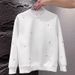 Men's Clothing Men's Long Sleeve Crewneck Sweatshirt With Heart Embroidery - Casual Loose Fit Korean Style Pullover For Spring & Autumn_viptrois.com