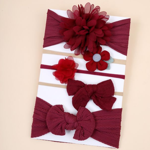 5 Piece Set Of Baby Lace Headbands For Girls With Bows And Flowers For Baby Photo Taking Props That Do Not Bind The Hair_viptrois.com