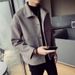 Loom Loom Woolen Trendy Handsome Jacket Men's Student Short Style Autumn Winter Large Size Social Padded Trench Coat Men_viptrois.com