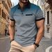 New Summer Men Clothes Short Sleeve Fashion Slim Fit 100% Polyester Polo Shirt Men Business Casual Lapel Golf Polo Shirt_viptrois.com