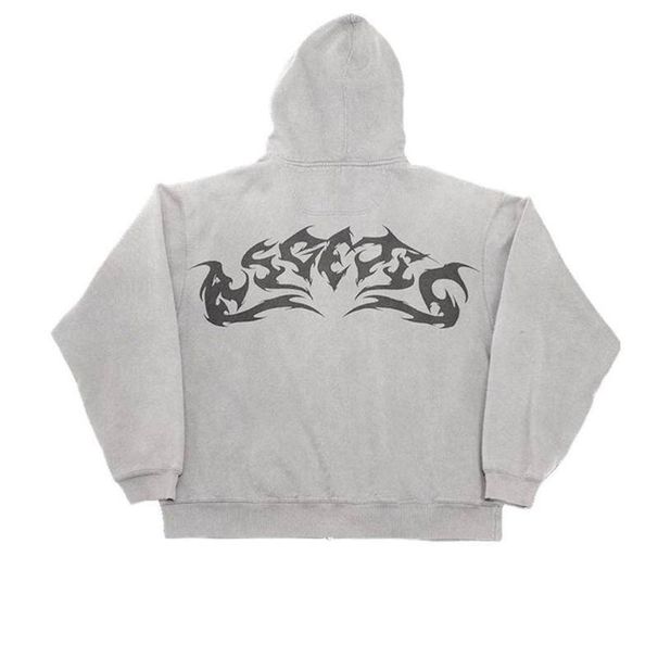 Men's Clothing Gothic Y2k Printed 2024 Sweatshirt Men's New Street Hooded Sweatshirt Casual Sports Loose Zipper Jacket_viptrois.com