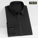 Men's Clothing Long Sleeve High Elastic Men's Stretch Bamboo Fiber Dress Shirt - Wrinkle-Resistant Business Casual Shirt With Hidden Placket_viptrois.com