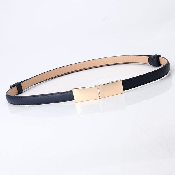 New women's dark leather adjustable belt versatile dress sweater decorative small belt women's belt _viptrois.com